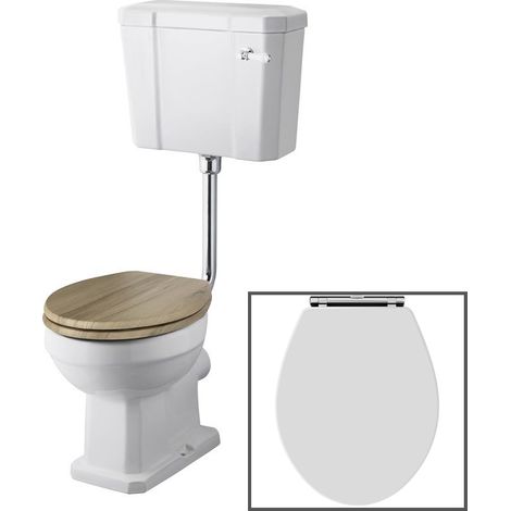Hudson Reed Carlton - WC Rétro avec Chasse d'Eau Suspendue et Cuvette Blanc