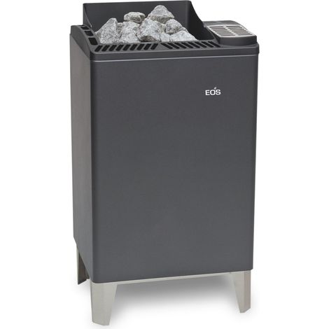 Eos EuroMax 9 kW finnischer Saunaofen Premium Standofen anthrazit perleffekt