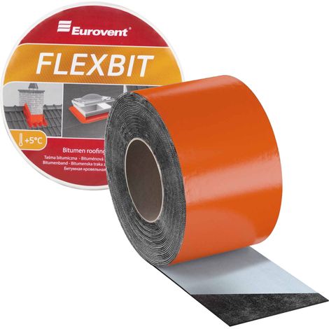 Cinta bituminosa Flexbit de 100 mm x 10 m, color RAL 8004 (1/5)