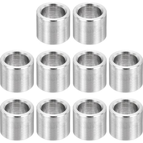 Entretoise en Acier Inoxydable, 12Pcs Entretoise Métallique 7mm ID x 10mm OD x 9mm L Bague à Vis pour 1/4" ou M7 Boulon (1/5)