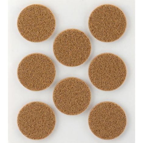 Pack 8 fieltros Marrones sintéticos adhesivos Ø27mm Plasfix INOFIX (1/2)