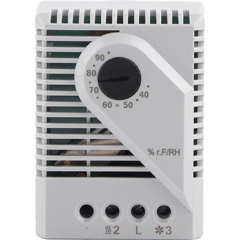 Régulateur d'humidité mécanique MFR012 – Contrôleur pour déshumidificateur et humidificateur – IP20, 250VCA, 5A, 67x50x38mm (1/5)
