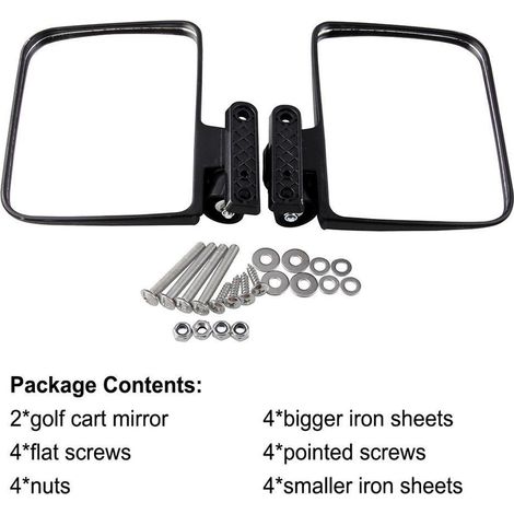 Golf cart rearview mirror, side mirror, reversing mirror, car rearview mirror accessories (1/4)