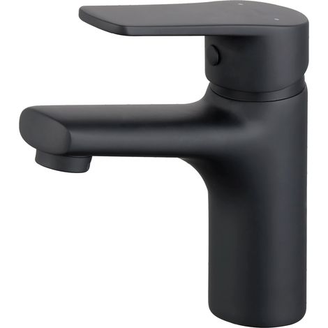 Essebagno Full niedriger Waschtischmischer schwarz matt