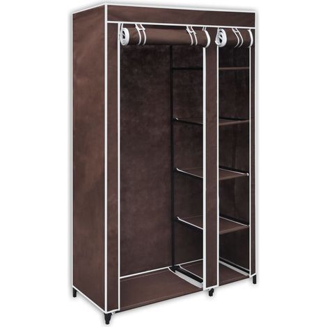 Fabric Wardrobe Brown vidaXL (1/5)