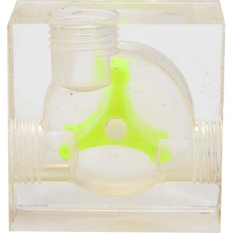 Indicateur de débit visuel à trois voies pour refroidissement liquide PC en acrylique, filetage G1/4 (1/5)