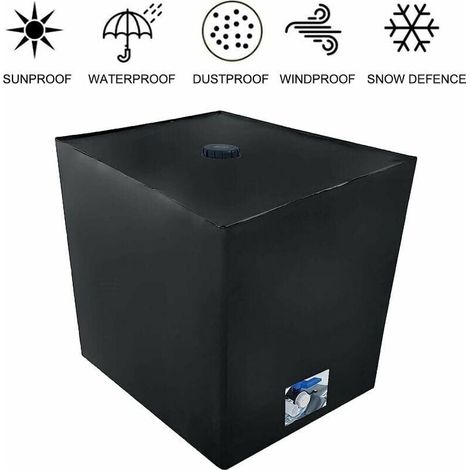 Bâche de réservoir d'eau, Bache pour Cuve 1000 L IBC, Anti-poussière Anti-UV Anti-Pluie (116 x 100 x 120 cm) (1/5)