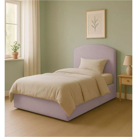 letto una piazza e mezza con contenitore "moon" in tessuto rosa 120x190 cm (1/4)