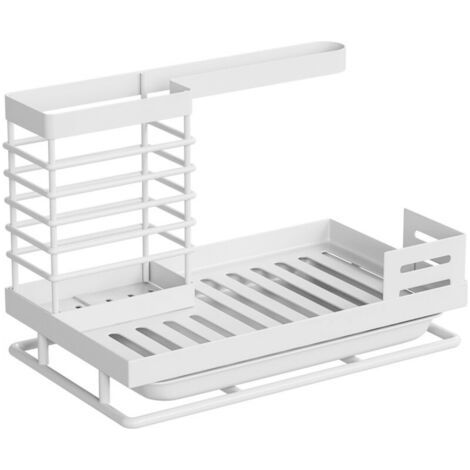 Support d'éponge d'évier de cuisine 24,5 15 16 cm support de rangement d'évier en fer blanc support de rangement d'évier de cuisine, 2 pièces (1/5)