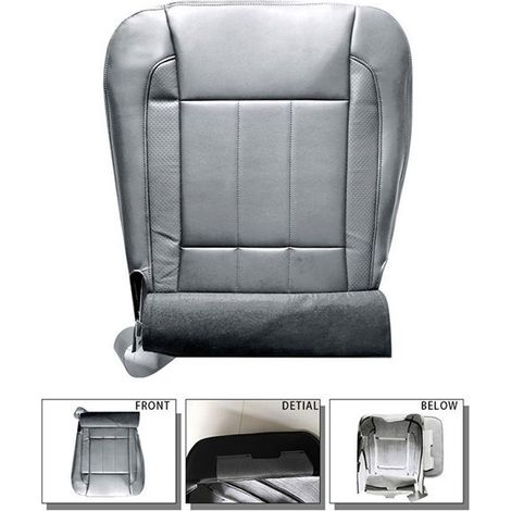 Replacement leather seat cover for the underside of the driver's seat in Dodge Ram models from model years 2006-2009.
