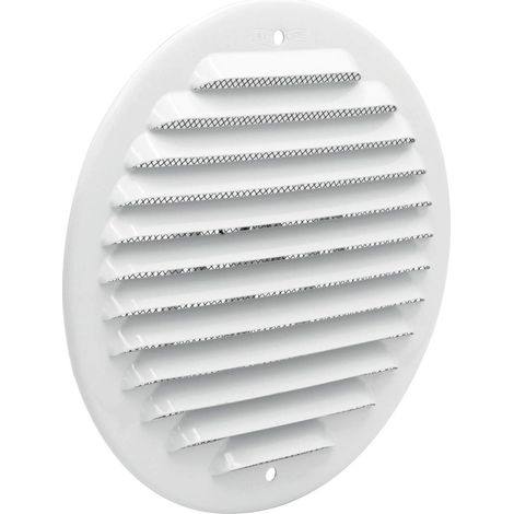 La Ventilazione GABT125R Griglia Tonda in Metallo da sovrapporre con Rete antinsetto, Alluminio Bianco, ø 150 mm (1/5)