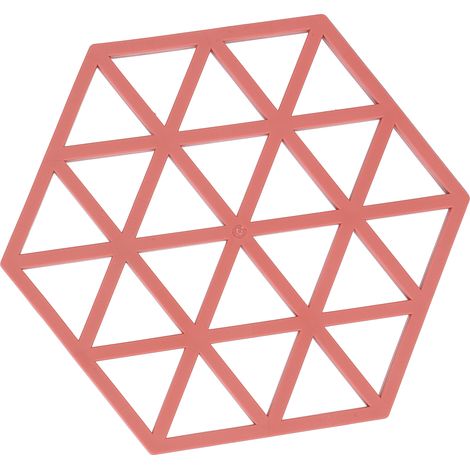 Sous-verres en silicone antidérapants pour table - Résistants chaleur et imperméables - Rouge (1/5)
