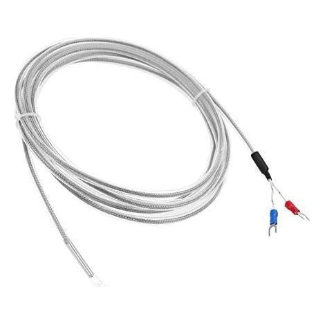Thermocouple étanche de type K, thermocouple PTFE à 2 fils, longueur 300 cm/118,1 pouces, température 0-200 °C. (1/5)