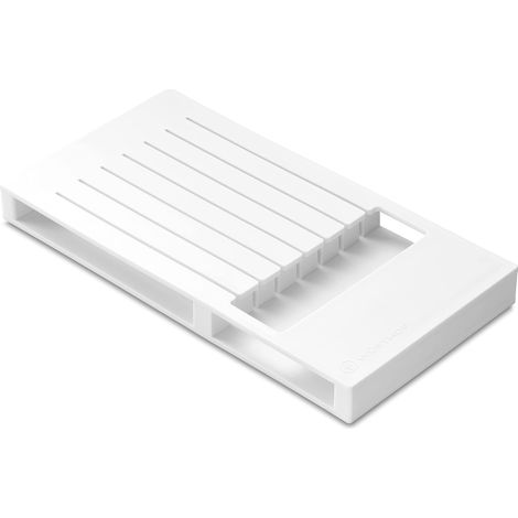 Porte-couteaux de tiroir plastique blanc pour 7 couteaux (1/5)