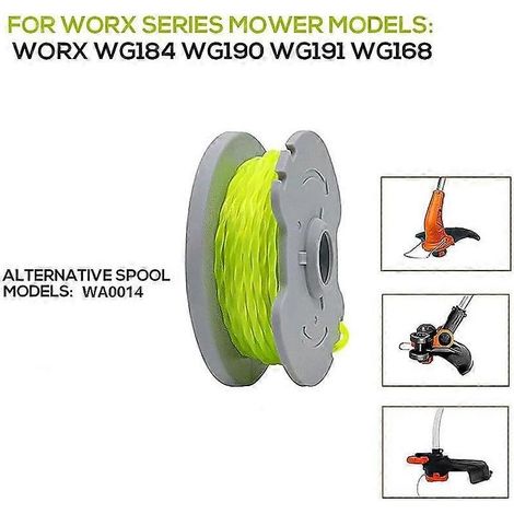 H7f 2 Nylon-Fadenspulen für Rasenmäher Worx L4d Wa0014 (1/4)