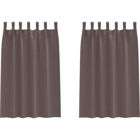 Maison Exclusive - Verdunkelungs-Vorhänge mit Ringen 2 pcs Dunkel