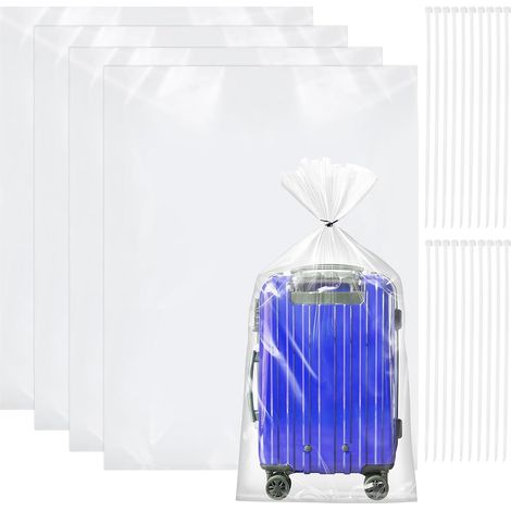 Lot de 4 Sac Plastique Transparent Grand pour Meubles 120x90cm (1/5)