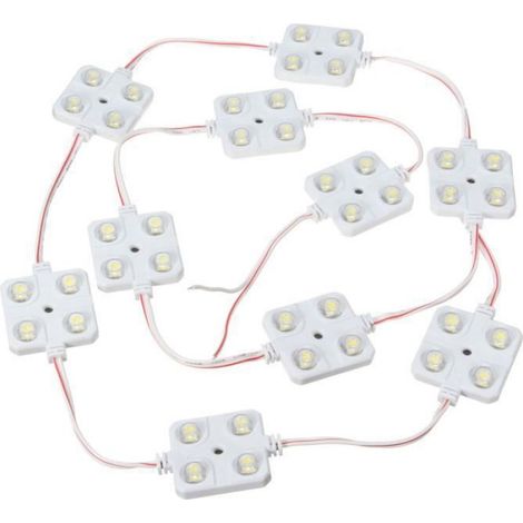 Module LED 12 V - 4 LED Par Module - Pour Éclairage Intérieur Van Camion Caravane Bateau Remorque - Lot De 10 (1/4)