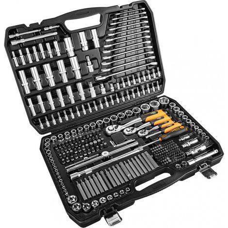 NEO Set di utensili de 300 pezzi de 1/2", 3/8", 1/4" confezionato in valigia consigliato per l'uso in officina el, in assistenza el, su el (1/5)