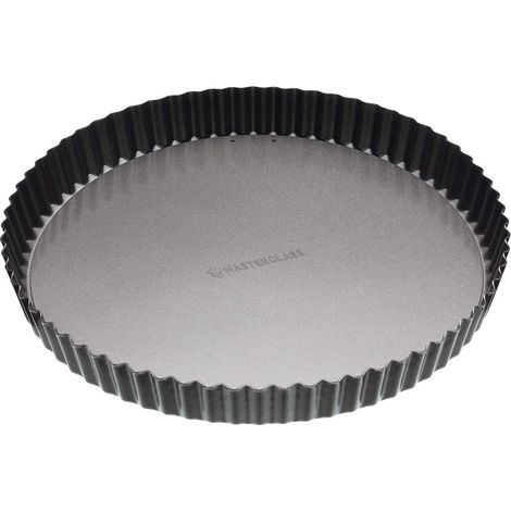 MASTERCLASS Master Class Tortiera/Teglia Antiaderente, Scanalata con Base Rimovibile, 28 cm - Grigio (1/5)