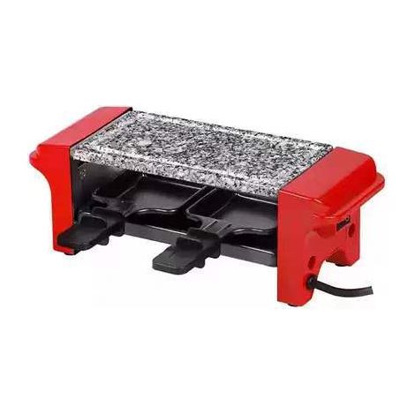 Appareil a raclette DOC156RC - 2 personnes - 350W - Plateau en granite - Rouge chili