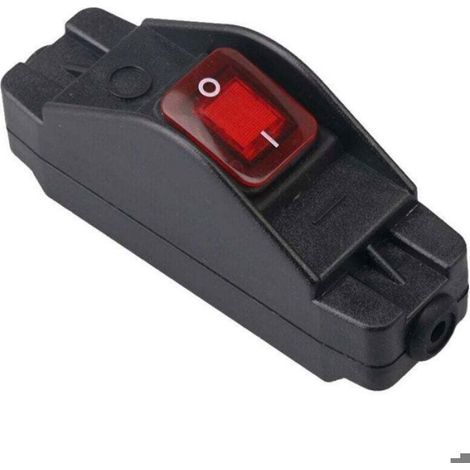 Cordon en ligne à bouton IP65, interrupteur étanche, interrupteur marche/arrêt noir 30 a 220 v (1/5)