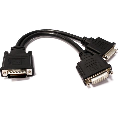 BeMatik - Cable duplicador DMS59-macho a 2X DVI-I-hembra de 15cm