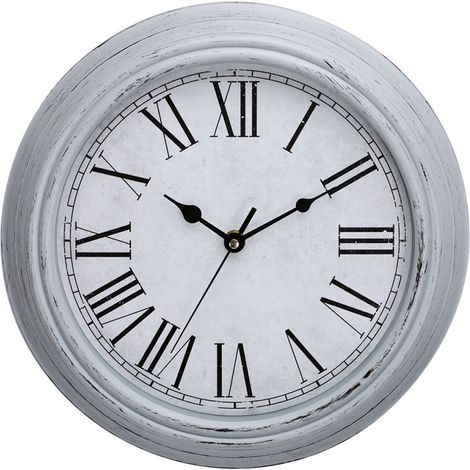 Horloge murale silencieuse de 30 cm (12 pouces), à piles, en plastique gris, de style moderne, décorative pour la cuisine, la maison, la chambre ou le bureau. (1/5)
