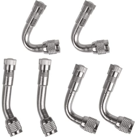 6 Pieces 45/90/135 Degree Tire Valve Extension Adapter for Car, Motorcycle and Bicycle (1/5)