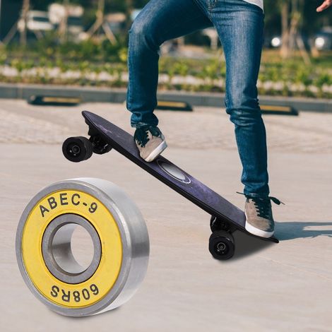 8-teiliges Skateboard-Scooter-Kugellager-Set mit 608 Kugellagern (gelb, 9 Stück) (1/5)