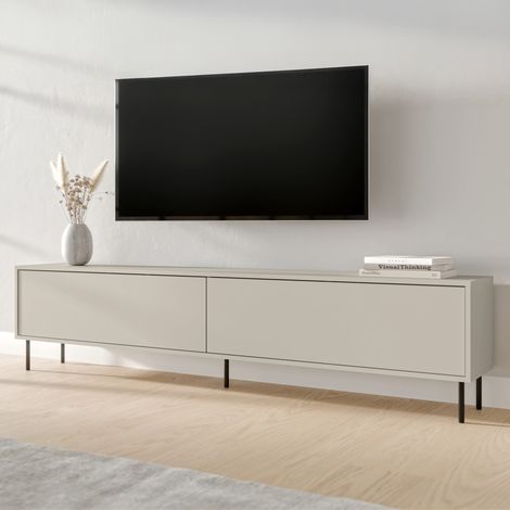 TV-Schrank Vesuviana, ein Regal, 2 Türen, ein Fach, 200x30x46h cm Beige (1/4)