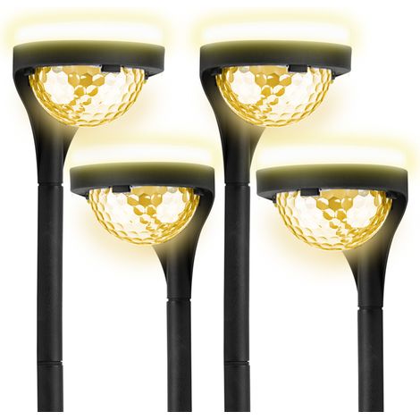 4 lampade solari da giardino a LED color lilla, inseribili, per esterni, decorative, 3000K, Lumiled (1/5)