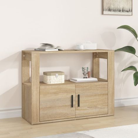 Sideboard Sonoma-Eiche 80x30x60 cm Holzwerkstoff
