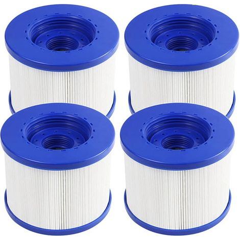 Pack of 4 replacement pool filters, 104mm screw-in filter cartridge, for Clever Spa, Aquaparx, Aqua Spa, Costway, All Seasons, GoPlus, Wido, etc. (1/5)