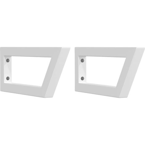 Shelf Brackets for Washbasin 2 pcs White Trapezium Steel vidaXL