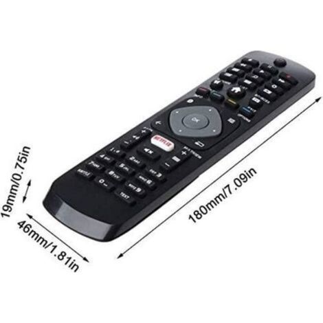Télécommande Philips - Compatible Modèle HOF16H303GPD24 - Bouton Netflix Intégré - Pour TV LCD LED Smart - 1 Pièce (1/5)