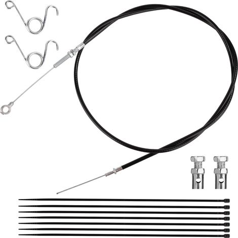 Câble d'Accélérateur Universel pour Go Kart, Kit de Câble d'Accélérateur Avec Ressort de Pédale de Rappel de Frein Câble Frein Go Kart Câbles d'Accélérateur pour Mini Vélo Scooter Buggy Moto (1/5)