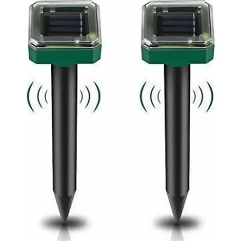 Lot de 2 Répulsifs Solaire Anti-Taupes pour Jardin Étanche IP65 - Protection Efficace Contre Gophers, Campagnols et Serpents pour Pelouse et Jardin - Haute Sensibilité- (1/4)