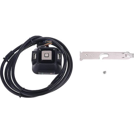 Interrupteur multifonction USB 2.0 pour ordinateur PC avec bouton marche/arrêt et réinitialisation (1/4)