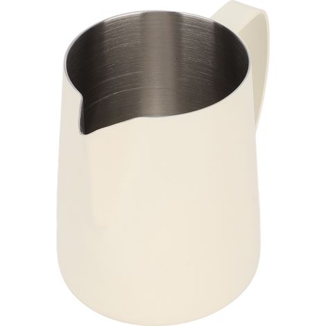 Milchaufschäumer aus Edelstahl für Kaffee, 700 ml, Dampfkännchen, Latte Art, Kaffeespezialitäten, beige (1/5)