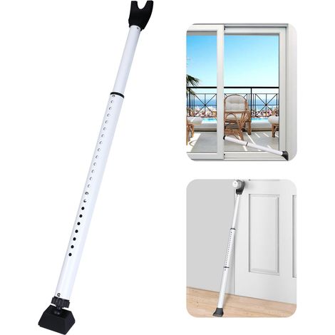 Barre de sécurité pour porte-fenêtre coulissante, butée de porte robuste et réglable, pour maison, appartement, voyage (1/5)