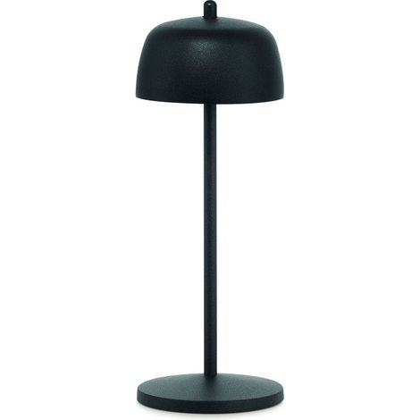 Zafferano Lampada a led da tavolo CIRCE Nera ricaricabile e dimmerabile (1/3)