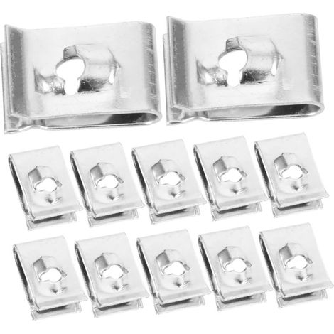 Set mit 12 U-förmigen Kfz-Clips inklusive Schrauben und Muttern für die Reparatur von Karosserieteilen (1/5)