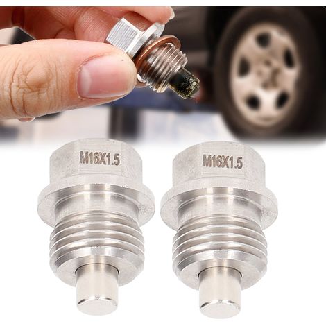 Magnetische Ölablassschraube M16x1,5 mm, Motorölablassschraube aus Edelstahl mit Kupferdichtung, Ersatzteilnummer 32195AA020 803916010 (paarweise erhältlich) (1/5)
