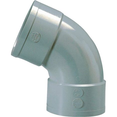 Conector en ángulo de 67°30' para evacuación - PVC - Doble encaje - Hembra / Hembra 32mm