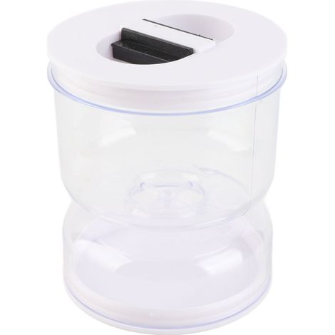 Barattolo per sottaceti a forma di clessidra con separatore di succo, contenitore per alimenti a tenuta stagna, capovolto, per olive fresche e secche, con coperchio ermetico. (1/5)