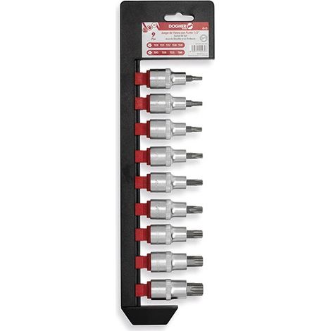 Set à 9 Stück Torx Bit-Einsatz sec 1/2  DOGHER 537-051