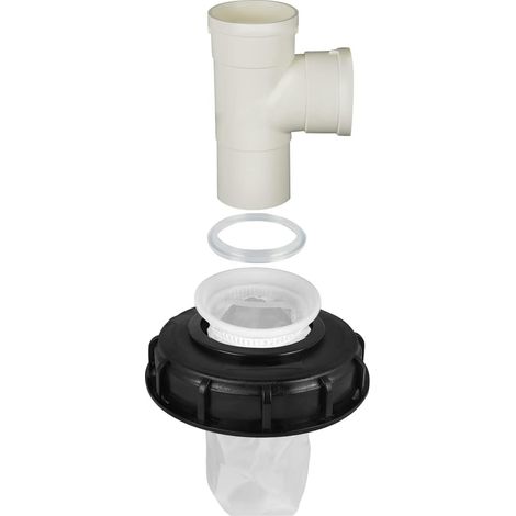 Couple de conteneur IBC avec filtre, compatible avec bouchons de fût IBC en PVC de 2,95 pouces et couvertures de réservoir en avec tuyau. (1/5)