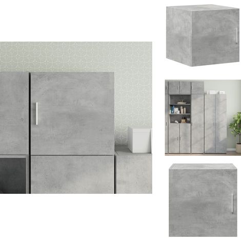 Wandschrank Betongrau 40x42,5x40 cm Holzwerkstoff - Wandregal - Hängeschrank - Regal - Stauraum - Dekoration (1/5)