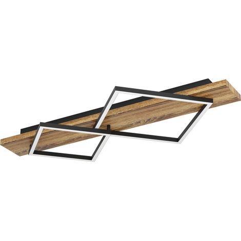 Plafonnier design Boyal noir avec bois foncé - 901935 (1/2)